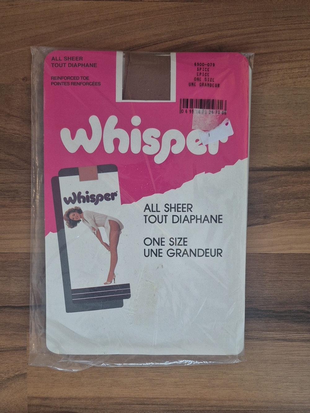 Vintage Whisper All Sheer Pantyhose NIP - Spice / One Size​ 1991
